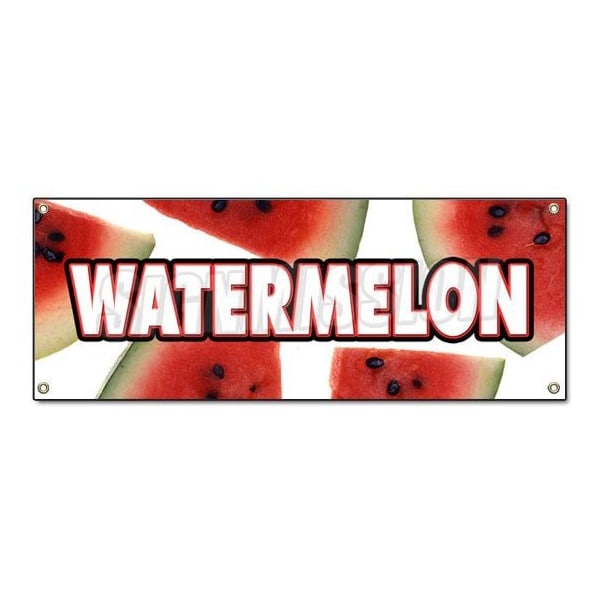 Signmission WATERMELON BANNER SIGN fruit stand farmers market farm picked juicy melon B-Watermelon - main